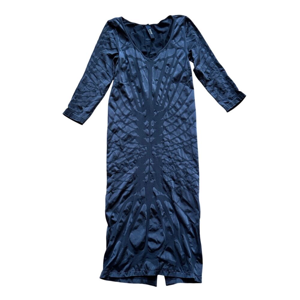 Wolford Zac Posen Black Kleid Bodycon Dress In Anthracite Gray Y2K Size Small